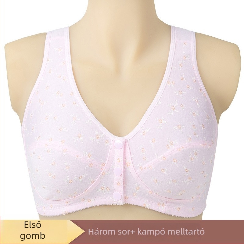 Szoptatós melltartó merevítő nélküli, vest-stílusú, elülső záródás, 3/4 kosár, poliészter-pamut keverék, légáteresztő és kényelmes