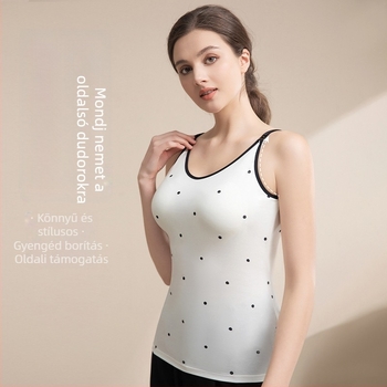 Szoptatós kismama camisole, kerek nyakú, ujjatlan, viszkóz anyag