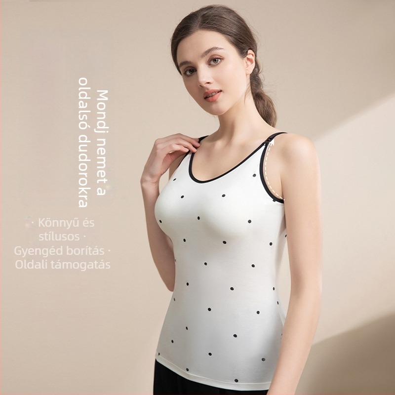 Szoptatós kismama camisole, kerek nyakú, ujjatlan, viszkóz anyag
