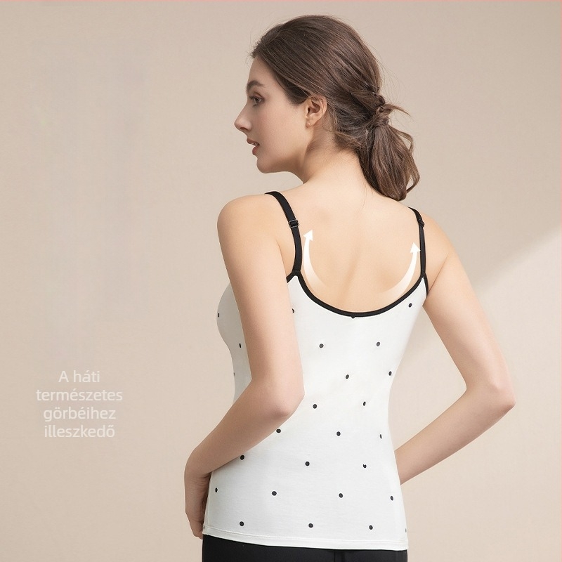 Szoptatós kismama camisole, kerek nyakú, ujjatlan, viszkóz anyag