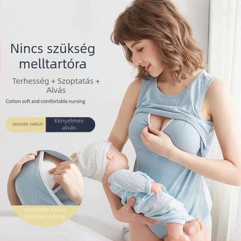 Szoptatós felső, ujjatlan, kényelmes, laza stílus