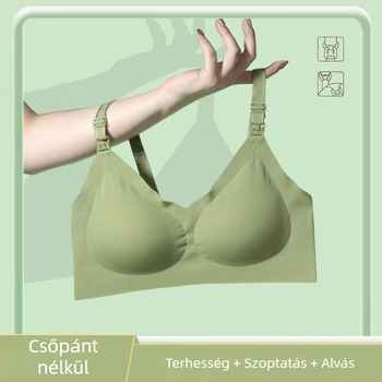 Szoptatós melltartó anyáknak elülső záródással, push-up, anti-sag hatás, nylon anyagú, drót nélküli