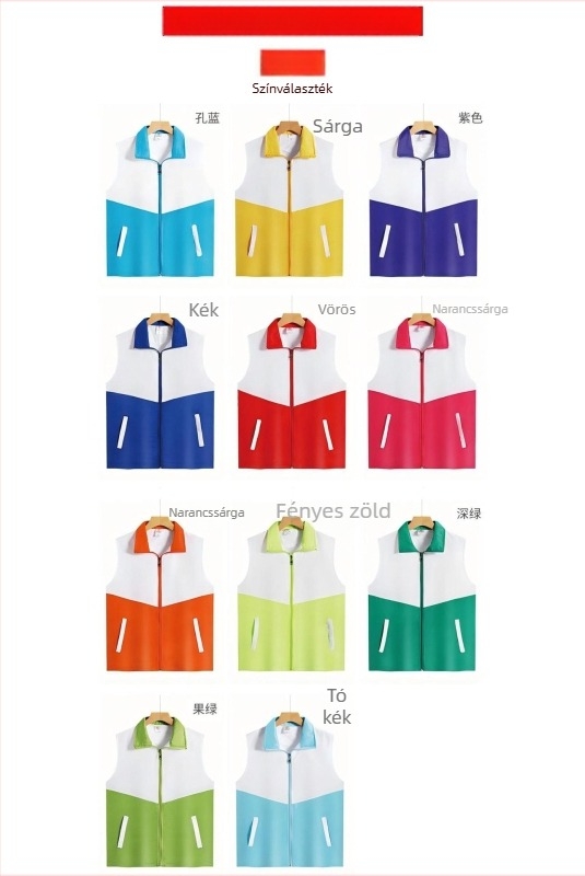 LDM Sürgősségi Mentő Mellény Logóval, Cipzáras Zárás, Szabad Vágás, Egész Évszakokhoz, Acetát Szálak Keveréke