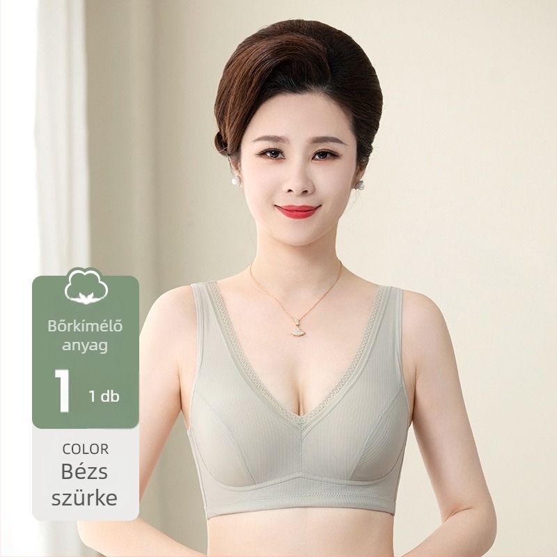 Tingfei Nylon Drót Nélküli Melltartó Teljes Kosárral, Vékony Formázott Kosár, Pamut Bélés, Mellény Stílus, Fixált Dupla Vállpántok