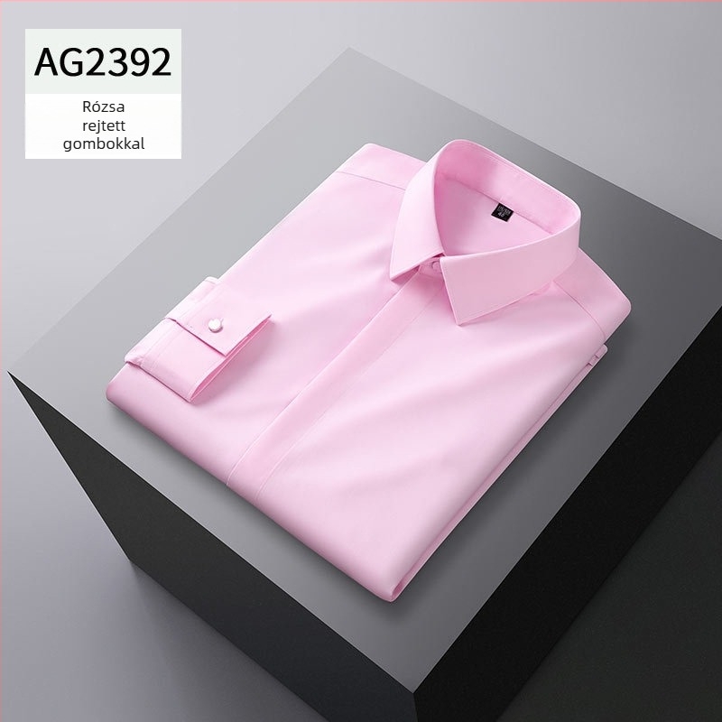 Férfi ing (bambuszrost és poliészter-spandex keveréke; négyzet alakú gallér; hosszú ujj; koreai stílusú kardigán; karcsú szabás)