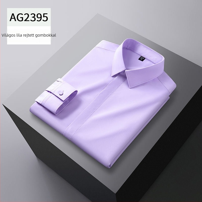 Férfi ing (bambuszrost és poliészter-spandex keveréke; négyzet alakú gallér; hosszú ujj; koreai stílusú kardigán; karcsú szabás)