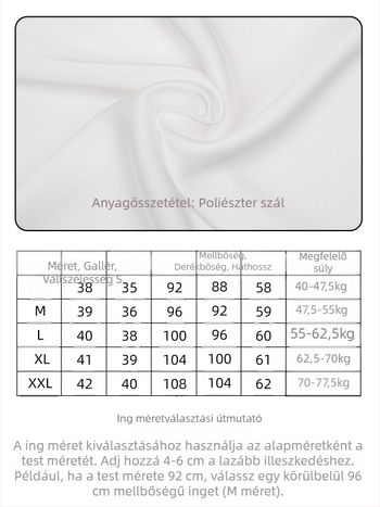 Női fehér ujjatlan ing polo gallérral, chiffon anyagból, slim fit