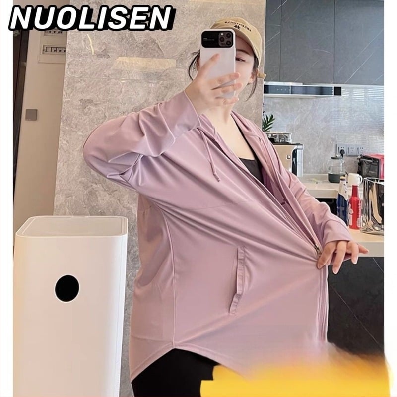 UV-védett chiffon ing kabát, laza szabású, hosszú ujjú, középmagas hossz 65–80 cm, UPF50+