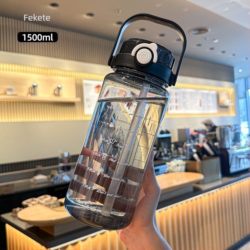 Unique koreai stílusú polikarbonát pohár szívószállal, nagy kapacitású, hordozható, ütésálló és hőálló