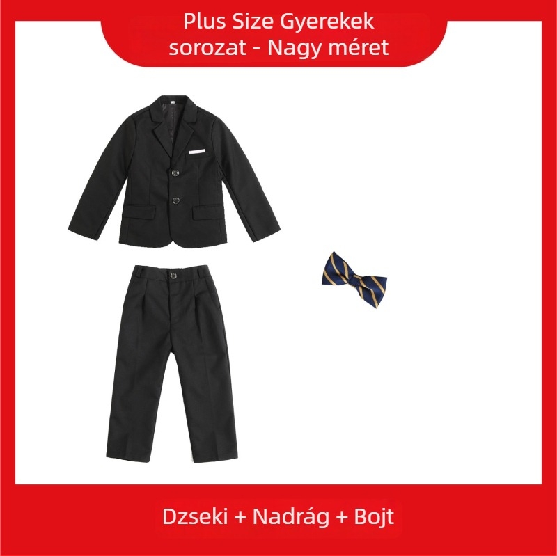Gyermekeknek szóló öltöny fiúknak, brit stílus, színpadi viselet, 80% poliészter, 8 évesnél idősebbeknek