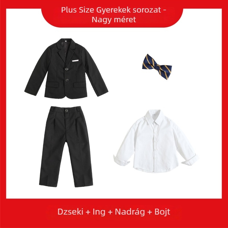 Gyermekeknek szóló öltöny fiúknak, brit stílus, színpadi viselet, 80% poliészter, 8 évesnél idősebbeknek