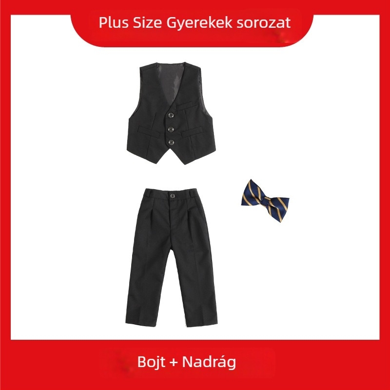 Gyermekeknek szóló öltöny fiúknak, brit stílus, színpadi viselet, 80% poliészter, 8 évesnél idősebbeknek