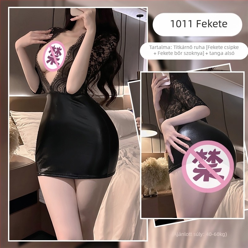 Lila fantázia: szexi titkárnő jelmez ceruzaszoknyával szerepjátékhoz