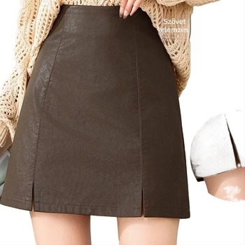 Magas derekú, A-vonalú gyapjúkeverékből készült szoknya, 2025 tavasz, 30–50% más anyag tartalom, királyi testvér stílus