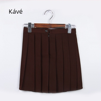 Pliszírozott szoknya, TR anyag, fő anyag tartalma 70–80%, japán stílus, rövid fazon