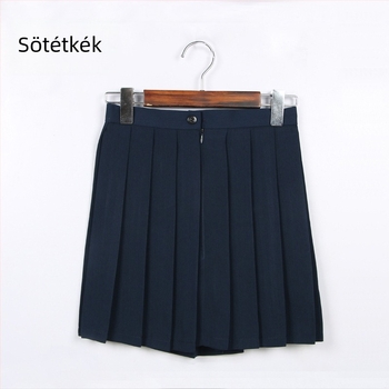 Pliszírozott szoknya, TR anyag, fő anyag tartalma 70–80%, japán stílus, rövid fazon