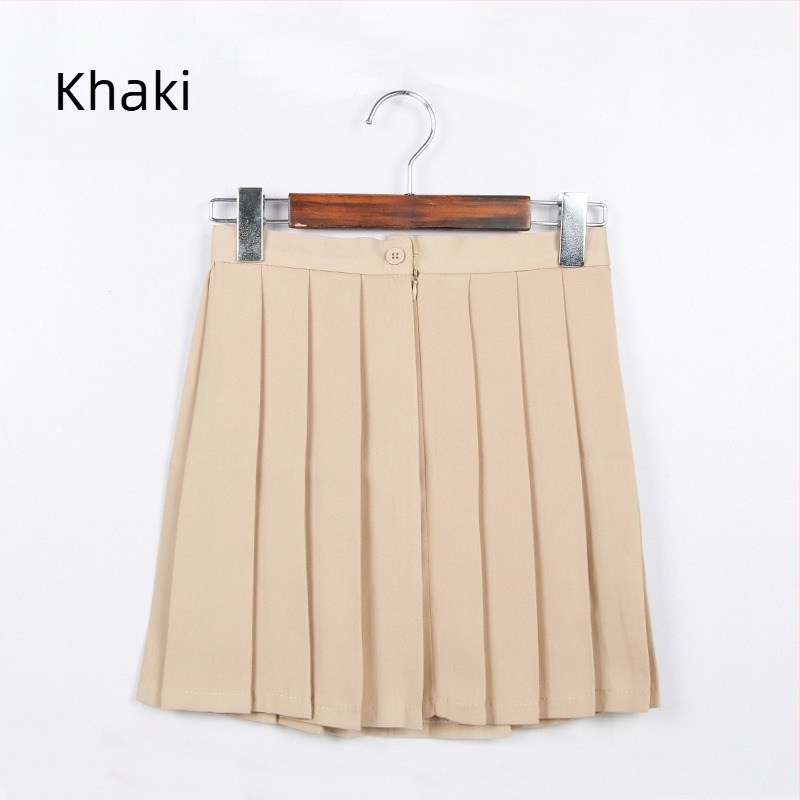 Pliszírozott szoknya, TR anyag, fő anyag tartalma 70–80%, japán stílus, rövid fazon