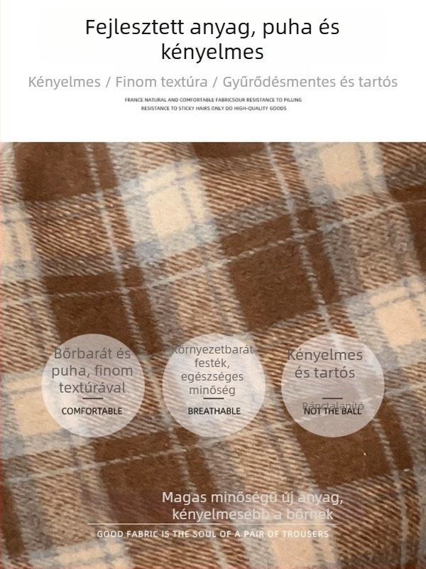 Gyapjúból készült A-vonalú szoknya, magas derékkal, rövid hossz, egyszerű mintázat, retro irodalmi stílus