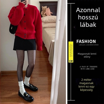 A-vonalú corduroy szoknya, vasalásmentes, mikroelasztikus, poliészter keverék 30–50%