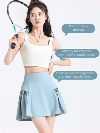 Badminton sport szoknya, egyszínű, gyorsan száradó, magas rugalmasságú, nylon-spandex keverék, Típus A – Nyár 2025