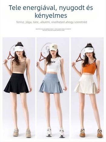 Badminton sport szoknya, egyszínű, gyorsan száradó, magas rugalmasságú, nylon-spandex keverék, Típus A – Nyár 2025