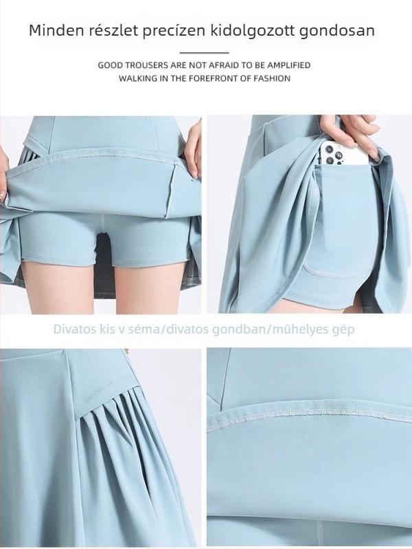 Badminton sport szoknya, egyszínű, gyorsan száradó, magas rugalmasságú, nylon-spandex keverék, Típus A – Nyár 2025