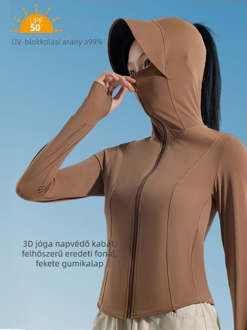 Női kültéri szélvédő dzseki kapucnival - Nylon anyag, UPF50+, gyorsan száradó, lélegző