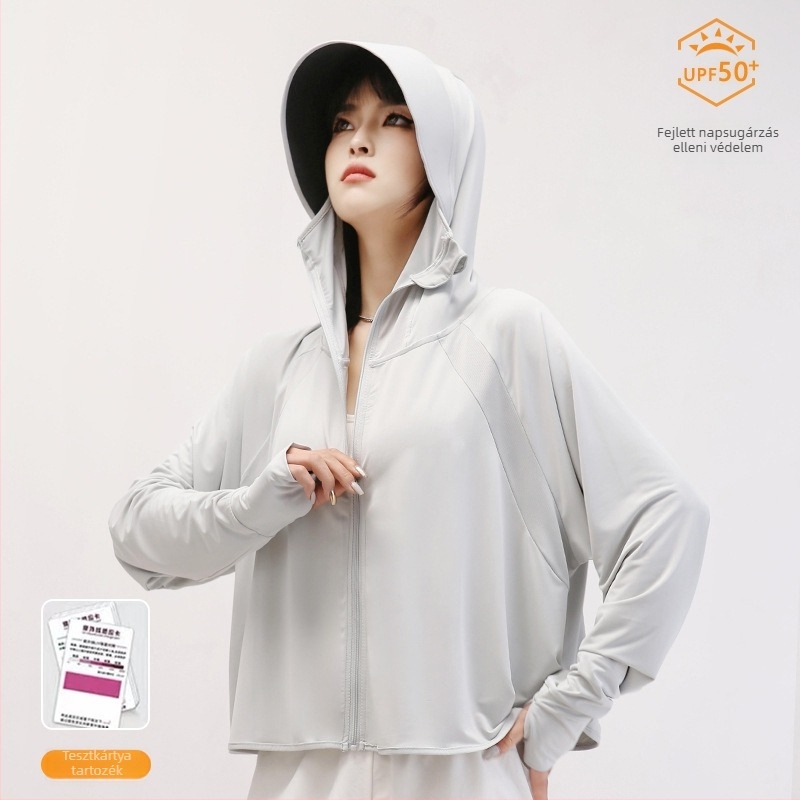 Női UV-védett kardigán - Ice Silk poliészter, gyorsan száradó, lélegző, rovarálló, nyár 2025