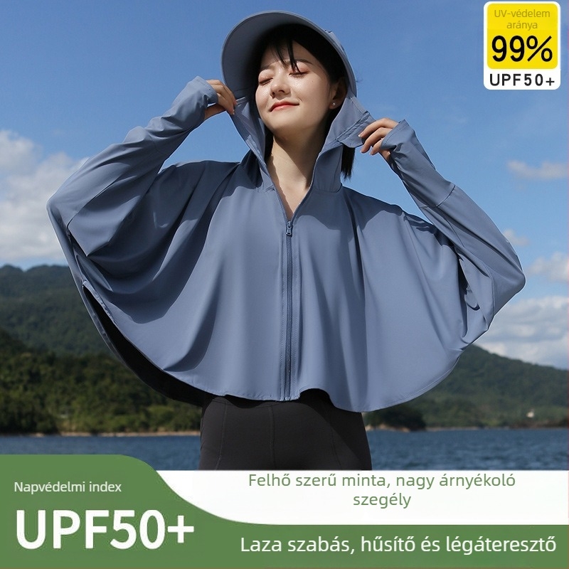 Női napvédő kabát - UV védelem, poliészter anyag, könnyű és lélegző, hétköznapi stílus, 2025 tavasz