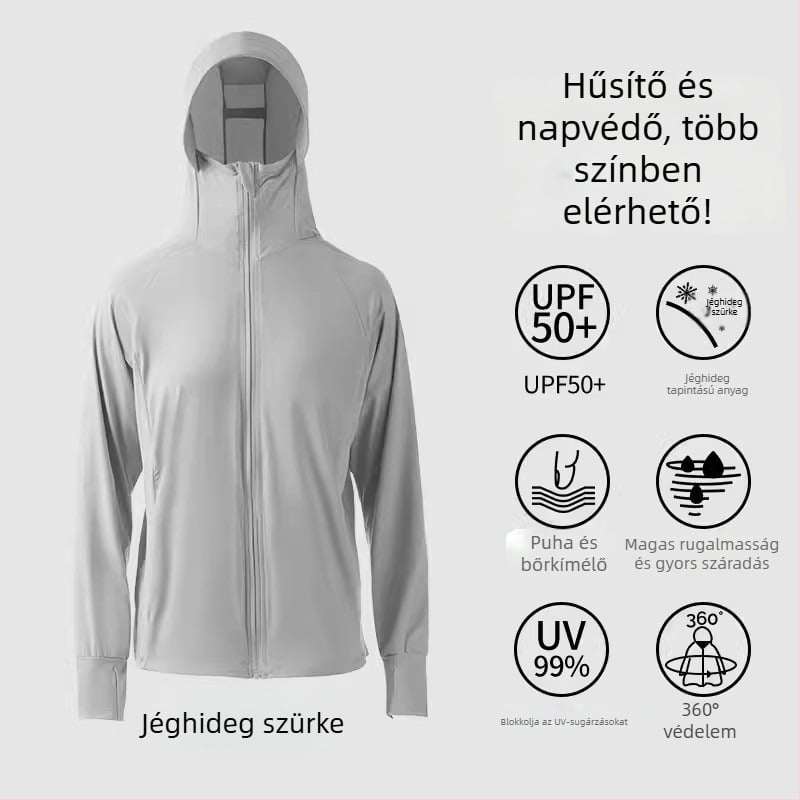 Florica UV-védelmet nyújtó nejlon kabát UPF50+, gyorsan száradó, lélegző, vízálló nőknek és férfiaknak