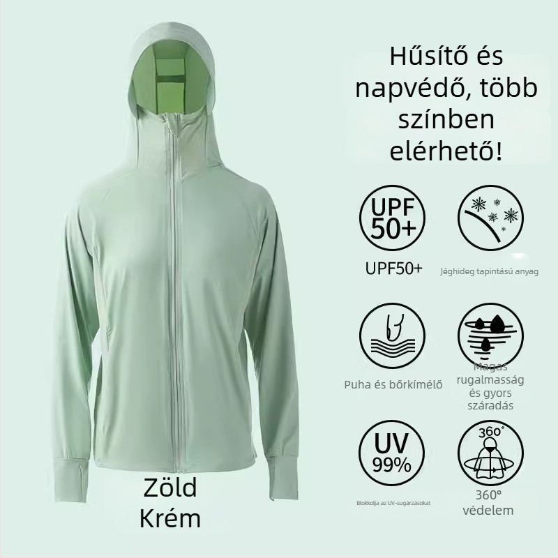 Florica UV-védelmet nyújtó nejlon kabát UPF50+, gyorsan száradó, lélegző, vízálló nőknek és férfiaknak