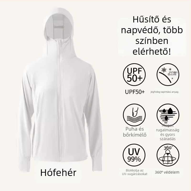 Florica UV-védelmet nyújtó nejlon kabát UPF50+, gyorsan száradó, lélegző, vízálló nőknek és férfiaknak