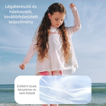 Lemonkid Gyerekek UV-védett hosszú ujjú felső, hűsítő és gyorsan száradó anyagú nylon, 2025 tavasz–nyár