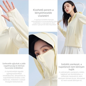 MUOTION nylon kapucnis kabát — légáteresztő, UV védelem.