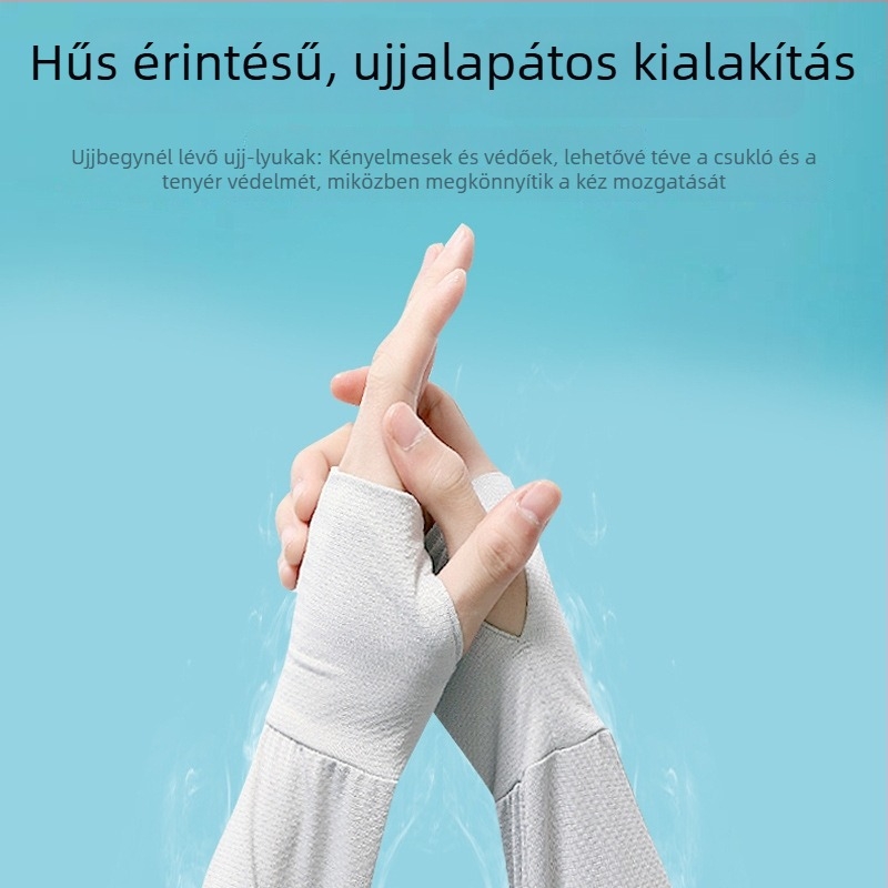 UV-védett kapucnis kabát — lélegző, szélálló, poliészter anyagból