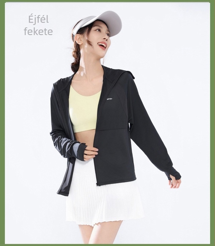 Női UPF50+ kapucnis kardigán UV-védelemmel, Ice Silk anyagból, laza fazon