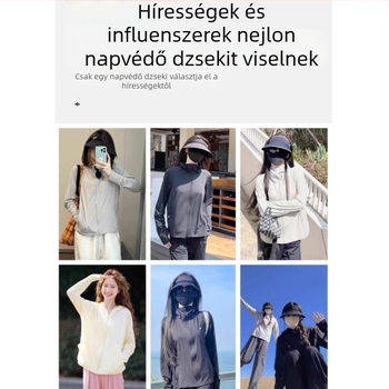 Moxunyuansha UPF50+ Napsugárvédő női kabát, vékony Ice Silk anyag, nyár