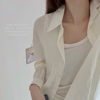 Szabad szabású Ice Silk Nylon kardigán UPF50+ napsugárvédelmével, hosszú ujjú, könnyű anyag
