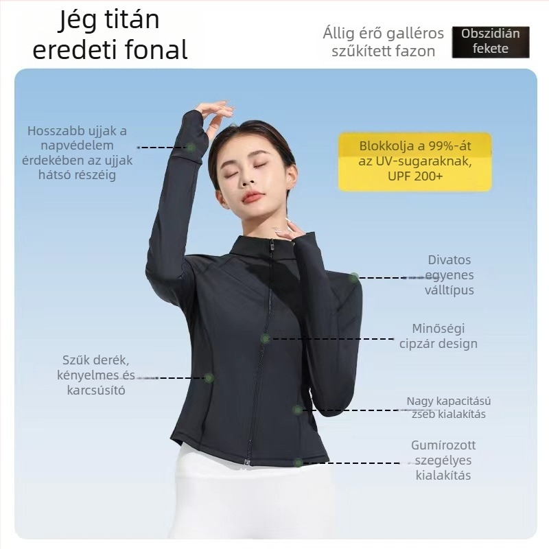 Kültéri széldzseki UV-50+ védelemmel, gyorsan száradó, lélegző, nylon anyagú, kapucnis