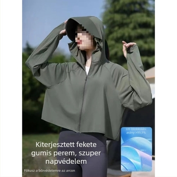 UPF50+ Ice Silk kabát – kapucni nélkül, nylon anyag