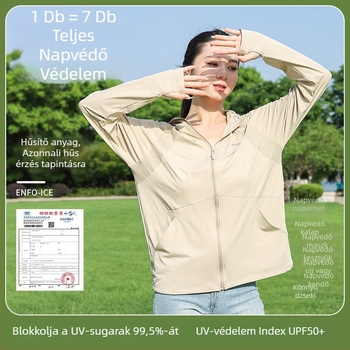 Női napvédő felső levehető nagy karimával, nylon Ice Silk anyagból, légáteresztő és ultra könnyű, UV védelem