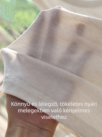 Lyocell blúza hosszú ujjúval, kerek nyakú, laza szabású