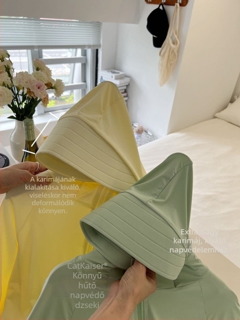 CatKaiser könnyű UV-védő kapucnis kabát, nyárra, lélegző nylon, UPF50+