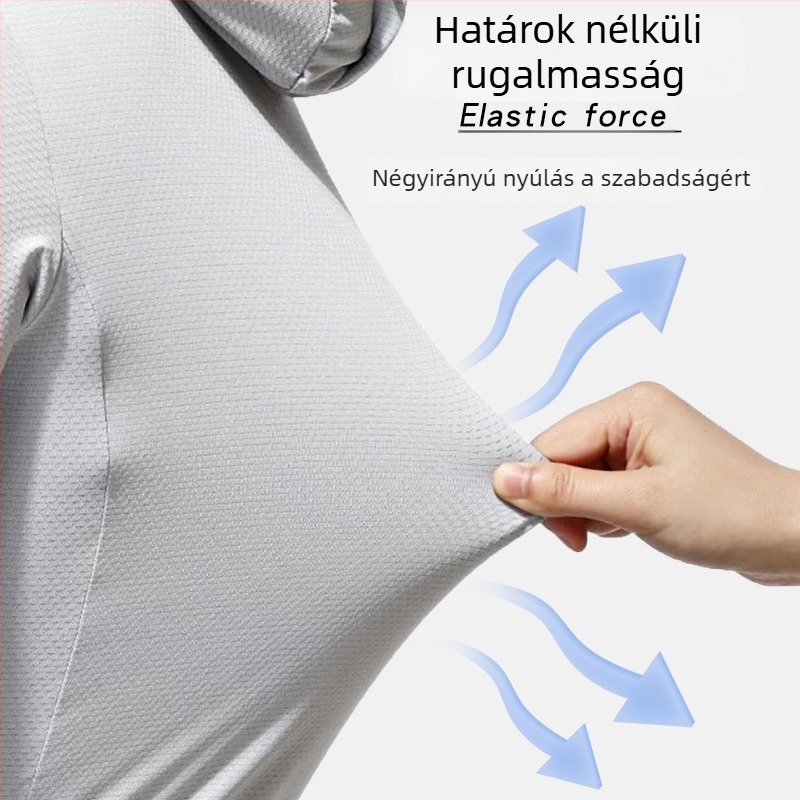 Külső dzseki UV védelemmel – poliészter, UPF 50+, gyorsan száradó, légáteresztő, nedvességelvezető – Modell XY-2047