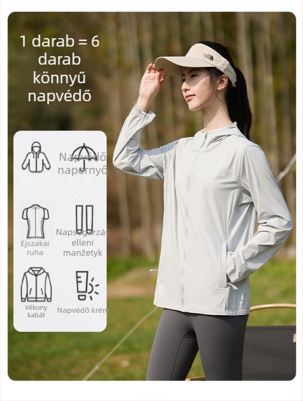 Kültéri széldzseki nylon nyers fonalból; UPF50+ UV védelem; gyorsan száradó, légáteresztő, szélálló; kapucnival; uniszex