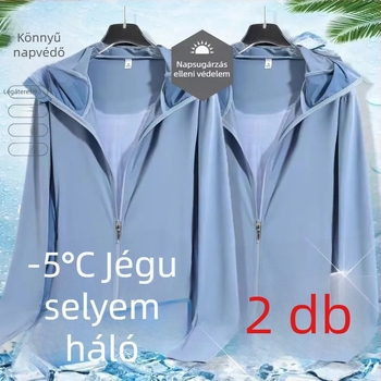 Kapucnis vékony nyári dzseki poliészterből, cipzárral