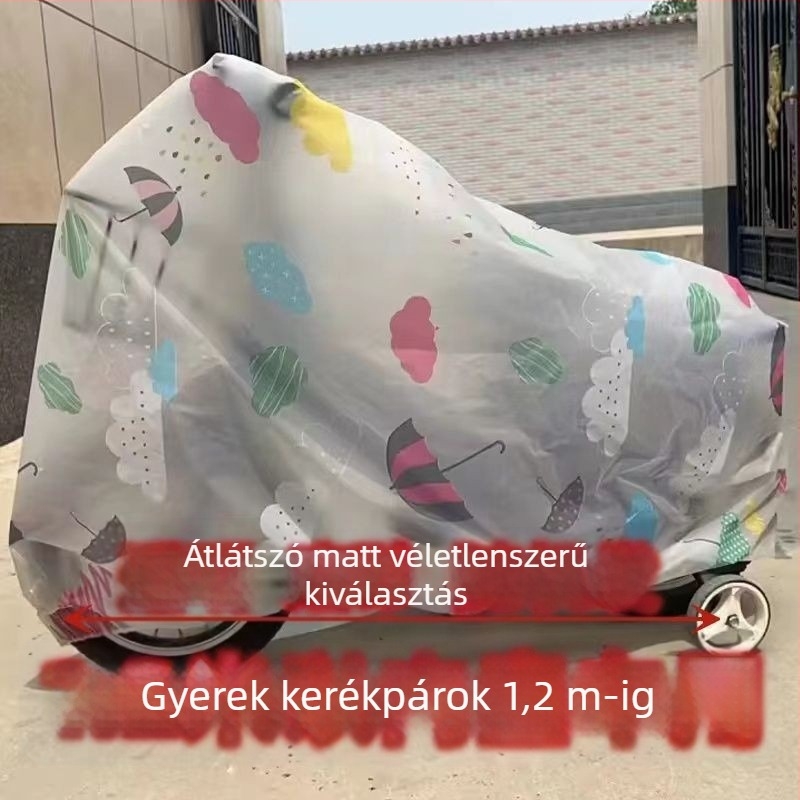 Elektromos kerékpár esővédő huzat – tartós, vízálló, porálló, megvastagodott