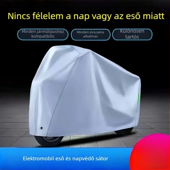 Oxford anyagból készült elektromos jármű fedél, nap- és esővédelem, univerzális motorkerékpárhoz és elektromos robogóhoz, szélálló.