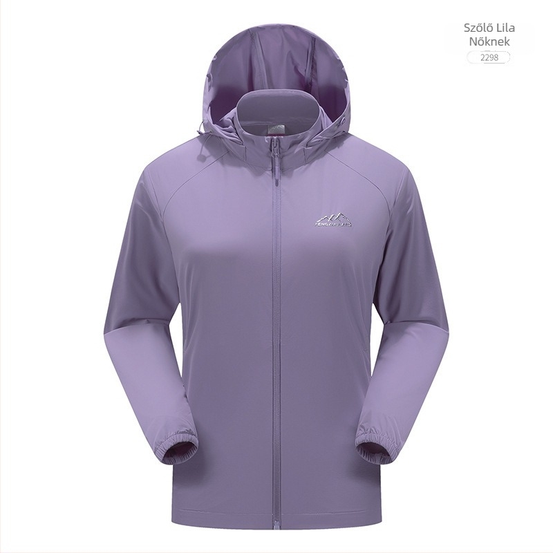 Nylon külső windbreaker dzseki UV50+ védelem, lélegző, szélálló, kapucnis, uniszex