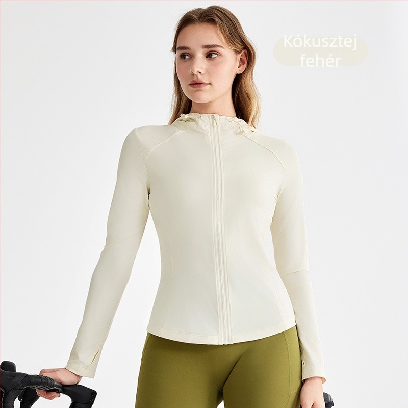 Női kapucnis napvédő kabát UPF50+ (karcsúsított szabás, hűsítő anyag, hüvelykujj-lyukak)